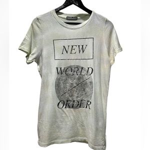Prince Peter Collection New World Order Unisex Milk Tie Dye Tee Shirt Small NWOT
